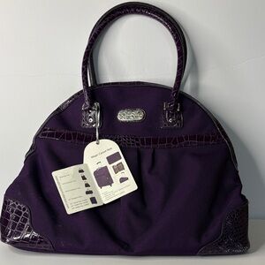 NWT Jessica Simpson Purple Magic Carpet Ride Dome Computer Tote & Laptop Sleeve